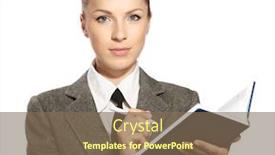  Presentation with personal - Theme having businesswoman-wih-personal-organizer background and a violet colored foreground