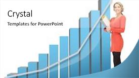  Presentation with team organisation chart - PPT theme consisting of wake up word on wooden table background and a gray colored foreground