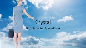  Presentation with jesus christ dark sky - Audience pleasing presentation consisting of businesswoman with briefcase in sky backdrop and a  colored foreground