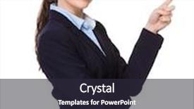  Presentation with finger point - Audience pleasing PPT layouts consisting of businesswoman with finger point up backdrop and a wine colored foreground