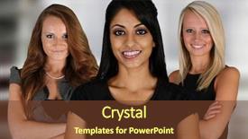  Presentation with working together - Colorful PPT theme enhanced with businesswomen of all races working backdrop and a  colored foreground