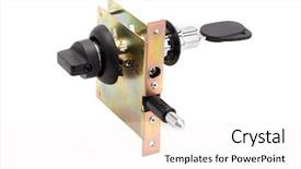  Presentation with buses - Colorful slide set enhanced with businis - door latch for cars vans backdrop and a white colored foreground