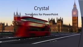  Presentation with buses - Presentation design having businis - london england uk red buses background and a light blue colored foreground