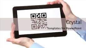  Presentation with hands holding - Amazing presentation design having businnes - hands holding tablet pc backdrop and a light gray colored foreground