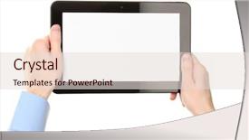  Presentation with holding hands - Amazing slide deck having businnes - male hands holding a tablet backdrop and a lemonade colored foreground