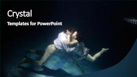  Presentation with swimming - Theme featuring busses - kissing pair on bottom background and a black colored foreground