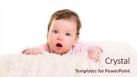  Presentation with baby girl welcome - Beautiful presentation featuring bussinee people - baby girl open mouth funny backdrop and a  colored foreground