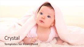  Presentation with baby girl - Colorful PPT theme enhanced with bussinee people - baby girl under hidden pink backdrop and a lemonade colored foreground