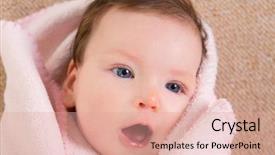  Presentation with baby girl - Audience pleasing presentation consisting of bussinee people - baby little girl face portrait backdrop and a  colored foreground