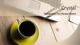  Presentation with bussiness - PPT theme consisting of bussiness - laptop ballpoint background and a lemonade colored foreground