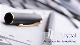  Presentation with bussiness - Slide set consisting of bussiness - pen background and a sky blue colored foreground