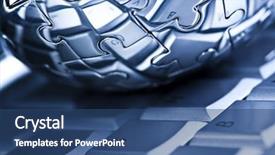  Presentation with globe award - Slides with metal globe background and a ocean colored foreground