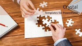  Presentation with finding god - Presentation theme consisting of bussiness strategy - finally finding solution background and a gold colored foreground