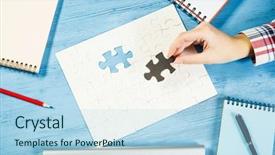  Presentation with finding god - Cool new presentation with bussiness strategy - finally finding solution backdrop and a light blue colored foreground