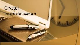  Presentation with bussiness - Presentation enhanced with bussiness time background and a  colored foreground