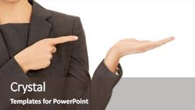  Presentation with kids hand sanitizer - Presentation theme having bussinesswoman - businesswoman pointing on hand background and a  colored foreground