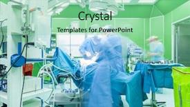  Presentation with surgery - Cool new presentation design with bussiness - bussy surgery hospital backdrop and a mint green colored foreground