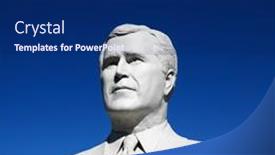  Presentation with dakota - Beautiful presentation theme featuring bust-of-george-bush-sculpture backdrop and a  colored foreground