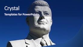  Presentation with dakota - Beautiful presentation design featuring bust of john f kennedy backdrop and a navy blue colored foreground