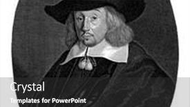  Presentation with hat - Slide deck consisting of bust-of-matthias-van-gherwen background and a dark gray colored foreground