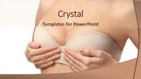  Presentation with being a single woman - PPT theme enhanced with busted - young woman in beige bra background and a lemonade colored foreground