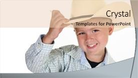  Presentation with cowboy - Colorful PPT theme enhanced with buster - adorable four year old cowboy backdrop and a  colored foreground