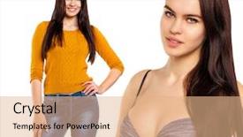  Presentation with sexy - Presentation design with busty - collage two sexy models young background and a  colored foreground