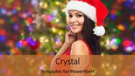  Presentation with sexy santa woman red - Presentation design consisting of busty - people holidays christmas and celebration background and a red colored foreground