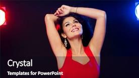  Presentation with disco - Beautiful presentation design featuring busty - people holidays disco night lifestyle backdrop and a black colored foreground