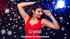  Presentation with disco in night club - PPT theme having busty - people winter holidays disco night background and a wine colored foreground