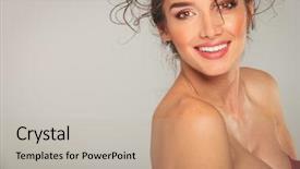  Presentation with sexy santa woman red - Presentation design featuring busty - portrait of sexy woman background and a mint green colored foreground