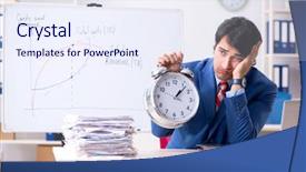  Presentation with abstract chart business - Slide deck having busy businessman explaining business charts background and a sky blue colored foreground