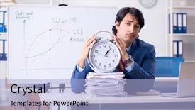  Presentation with busy - PPT layouts enhanced with busy businessman explaining business charts background and a light blue colored foreground