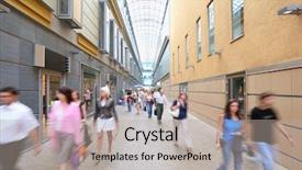  Presentation with busy street - Amazing PPT layouts having busy city - blurred people going on street backdrop and a light gray colored foreground