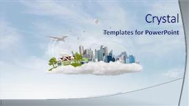  Presentation with story my life - Colorful PPT theme enhanced with busy city or countryside calm backdrop and a  colored foreground