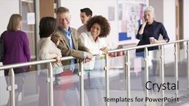  Presentation with college students - PPT layouts enhanced with busy-college-corridor-with-mature background and a  colored foreground