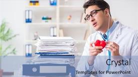  Presentation with busy doctor - Cool new theme with busy doctor with too much backdrop and a  colored foreground