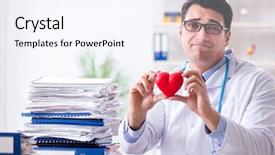  Presentation with busy doctor - Amazing slide set having busy doctor with too much backdrop and a  colored foreground