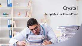  Presentation with busy doctor - Presentation consisting of busy doctor with too much background and a  colored foreground