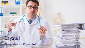  Presentation with busy doctor - Slides having busy doctor with too much background and a  colored foreground