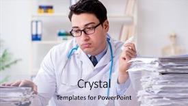  Presentation with busy doctor - Beautiful PPT layouts featuring busy doctor with too much backdrop and a  colored foreground