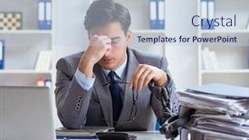  Presentation with busy - Colorful presentation theme enhanced with busy-employee-chained backdrop and a lemonade colored foreground