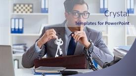  Presentation with busy - PPT layouts with busy-employee-chained background and a lemonade colored foreground