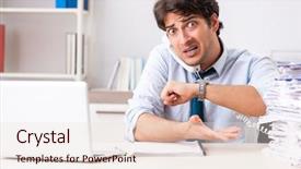  Presentation with busy work - Cool new PPT layouts with busy employee with too much backdrop and a lemonade colored foreground