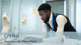  Presentation with young black couples hiking - Presentation theme having busy fashion - serious pensive young black tailor background and a light blue colored foreground