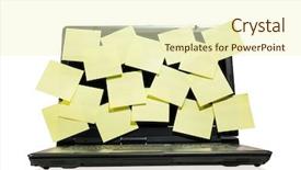  Presentation with hard job - Audience pleasing presentation theme consisting of busy hard and stressful job backdrop and a cream colored foreground