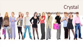  Presentation with group - Slides with busy lifestyle - people group line background and a  colored foreground