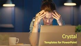  Presentation with working of lung - Presentation theme featuring busy lifestyle healthy - casual beautiful woman working background and a coral colored foreground