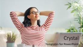  Presentation with happy birthday 70 - Cool new theme with busy lifestyle healthy - happy casual beautiful woman working backdrop and a  colored foreground