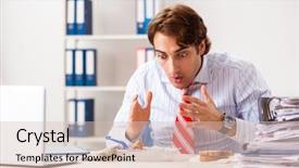  Presentation with work - Presentation theme enhanced with busy lifestyle healthy - man having meal at work background and a lemonade colored foreground